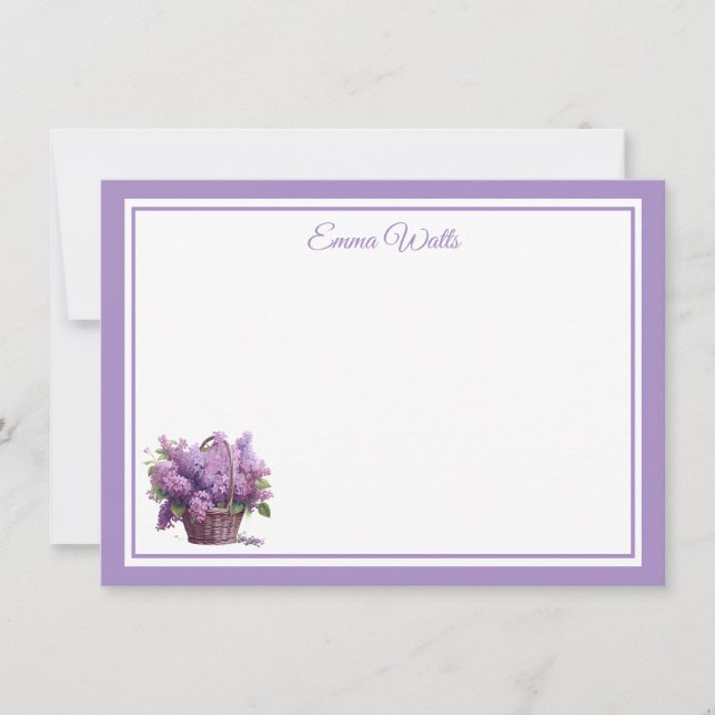 Custom Name Flat Note Card (Front)