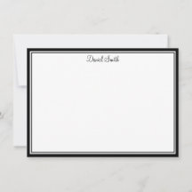 Custom Name Flat Note Card