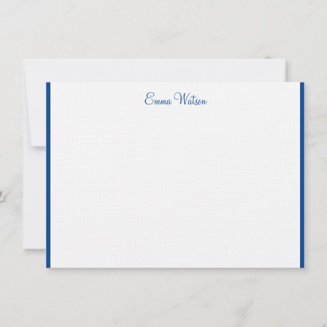 Custom Name Flat Note Card (Front)