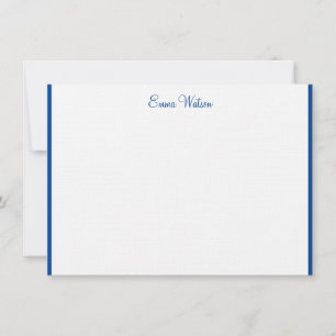 Custom Name Flat Note Card