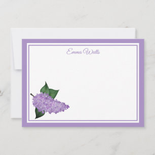 Custom Name Flat Note Card