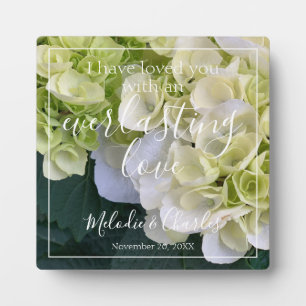 Custom Name Floral Bible Verse Everlasting Love  Plaque