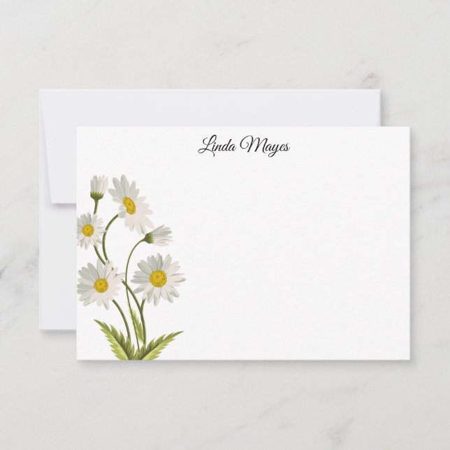 Custom Name Floral Note Card (Front)