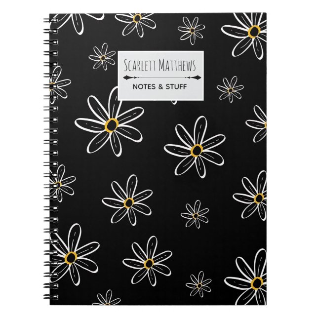 Custom Name Floral Notebook (Front)