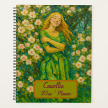 Custom Name Floral Planner