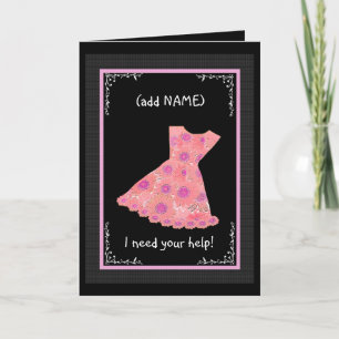 CUSTOM NAME Flower Girl PEACH Dress Invitation