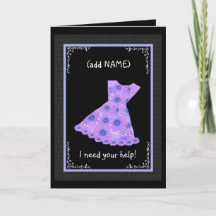 CUSTOM NAME Flower Girl PURPLE Dress Invitation