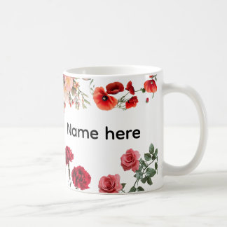 Custom Name Flower Mug