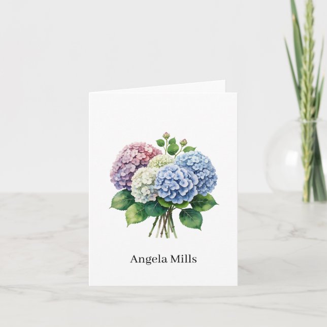 Custom Name Folded Note Card (Front)