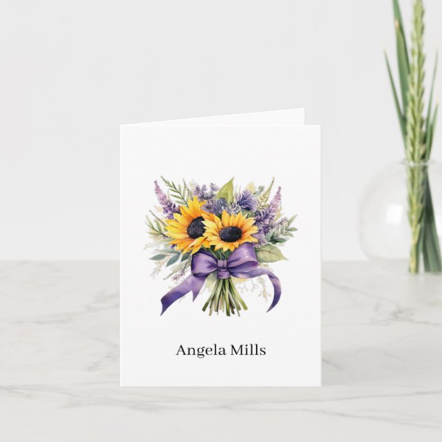 Custom Name Folded Note Card (Front)