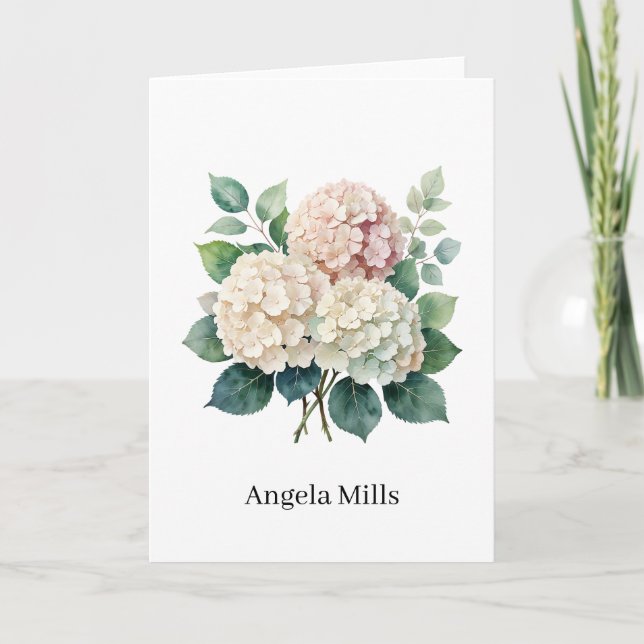 Custom Name Folded Note Card (Front)
