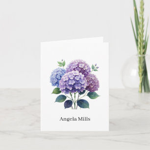 Custom Name Folded Note Card