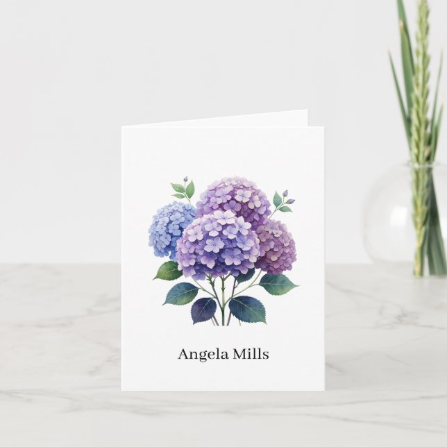 Custom Name Folded Note Card (Front)