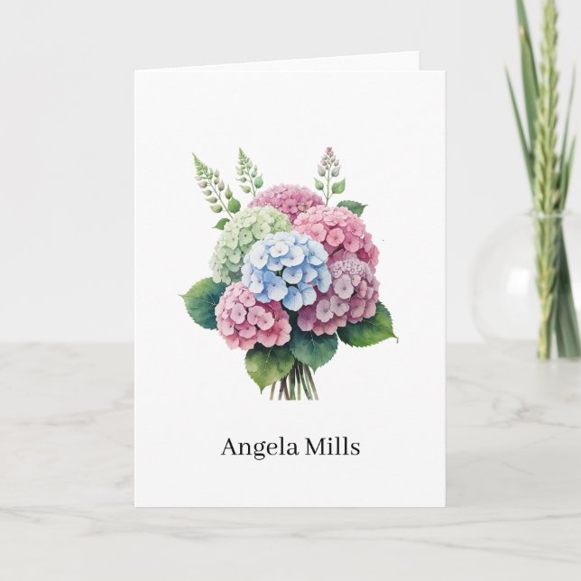 Custom Name Folded Note Card (Front)