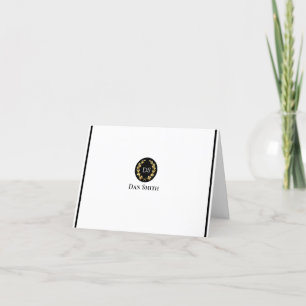 Custom Name Folded Note Cards