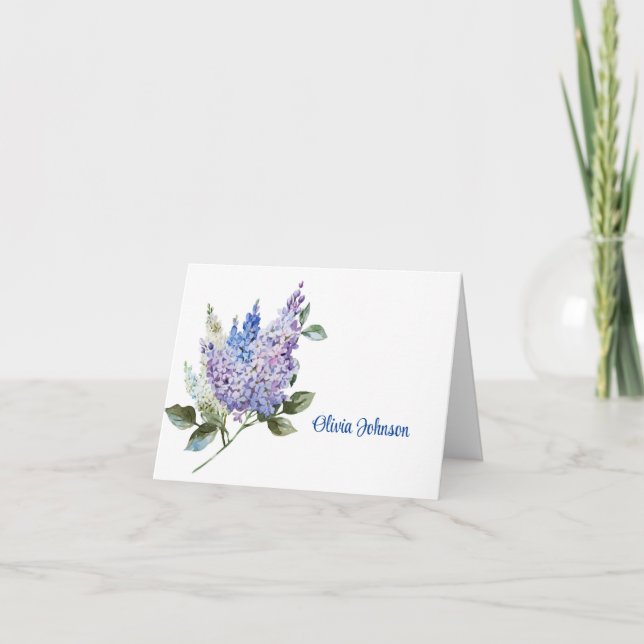 Custom Name Folded Note Cards (Front)