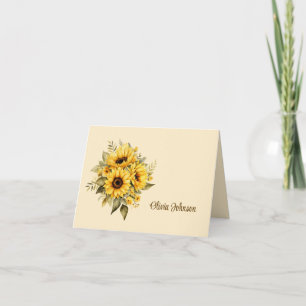 Custom Name Folded Note Cards