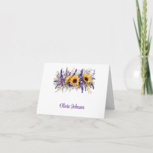 Custom Name Folded Note Cards