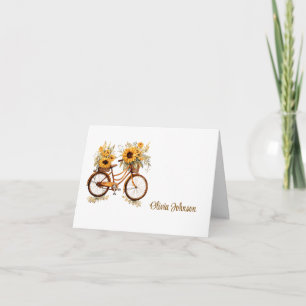Custom Name Folded Note Cards