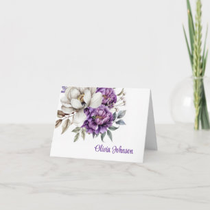 Custom Name Folded Note Cards