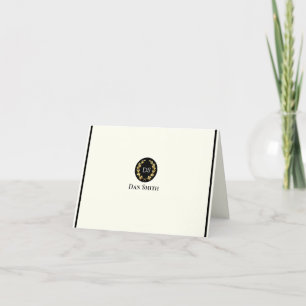 Custom Name Folded Note Cards