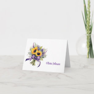 Custom Name Folded Note Cards