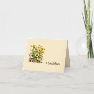 Custom Name Folded Note Cards