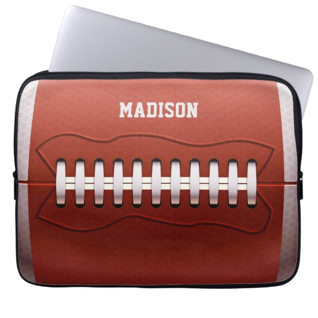 Custom name Football laptop sleeves (Front)