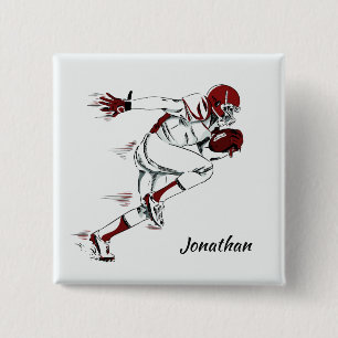 Custom name Football Player button