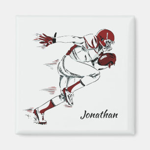 Custom name Football Player magnet