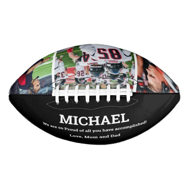 Custom Name Football Player Photo Collage American Football (Front)