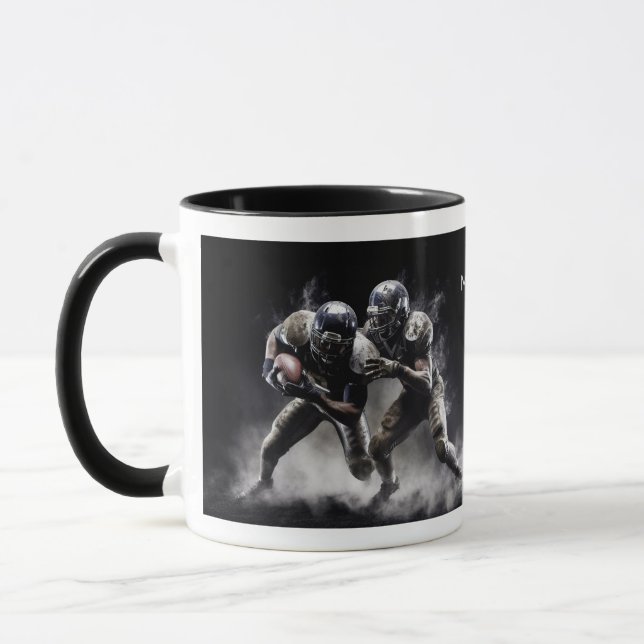 Custom Name Football Players Illustration Mug (Left)