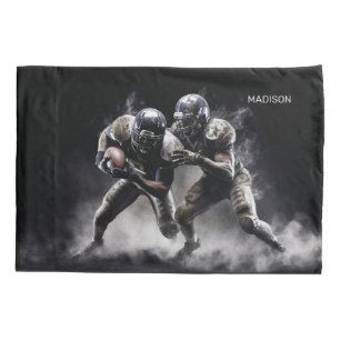 Custom Name Football Players Illustration Pillowcase