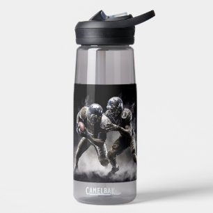 Custom Name Football Players Illustration Water Bottle
