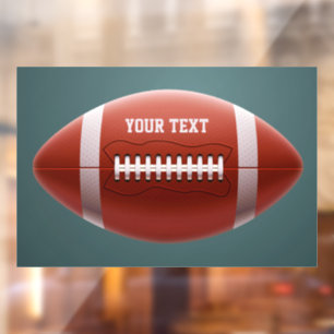 Custom name Football Window Cling