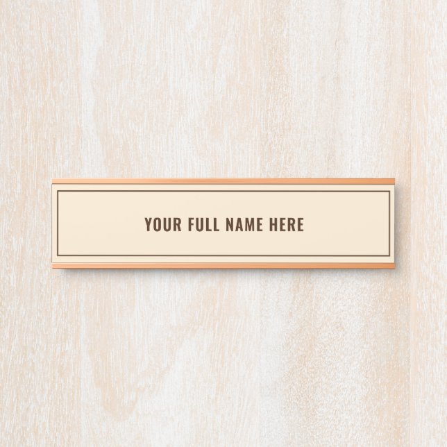 Custom Name Framed Door Sign Choose Colours - Font (Front)