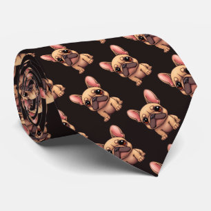 Custom Name French Bulldog Pet Dog Animal Tie