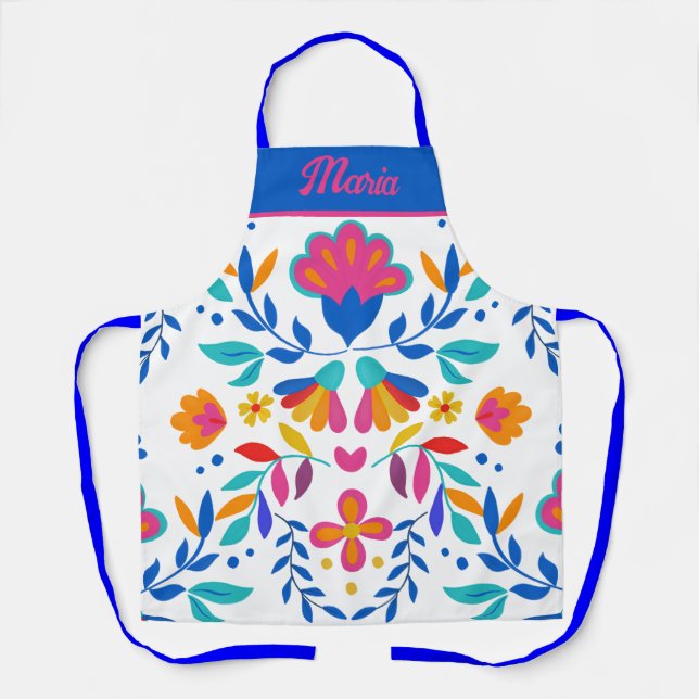 Custom Name Frida Carlo Inspired Design Apron (Front)