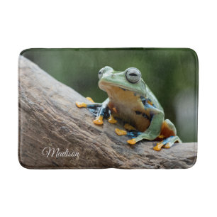 Custom Name Frog Bath Mat