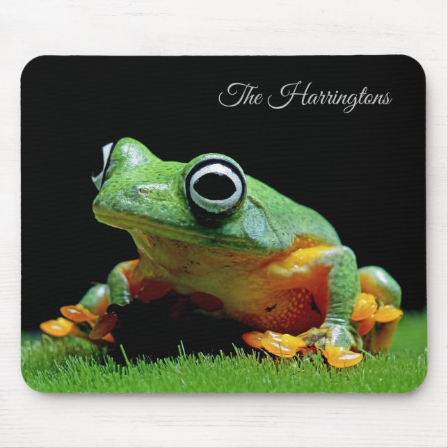 Custom Name Frog Mouse Mat (Front)