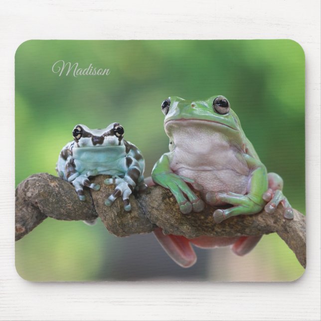 Custom Name Frog Mouse Pad (Front)
