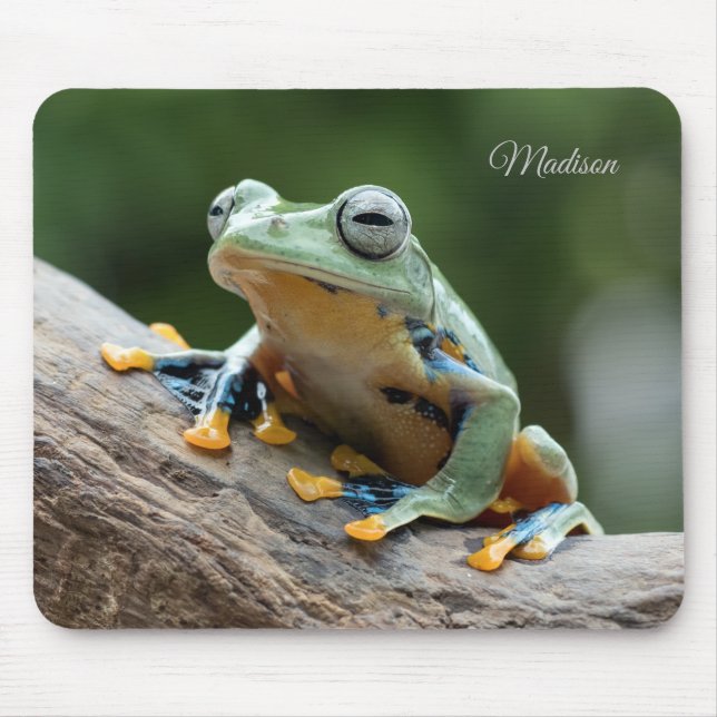 Custom Name Frog Mouse Pad (Front)