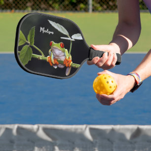 Custom Name Frog Pickleball Paddle