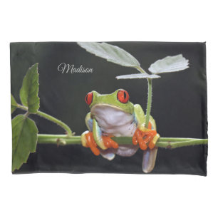 Custom Name Frog Pillow Case