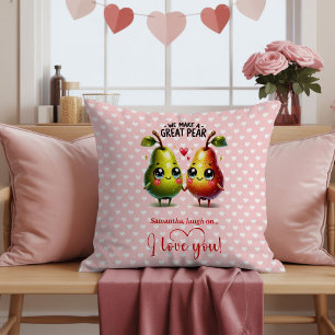 Custom Name Fruit Pun Cute Valentine Accent Pillow