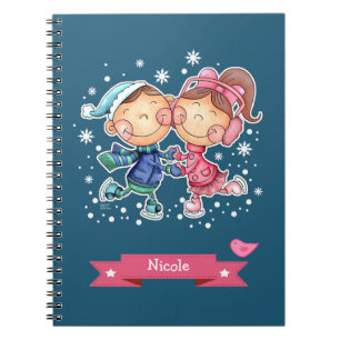 Custom Name Fun Christmas Gift Notebooks