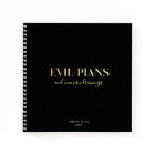 Custom Name Fun Cool Chic EVIL PLANS Planner