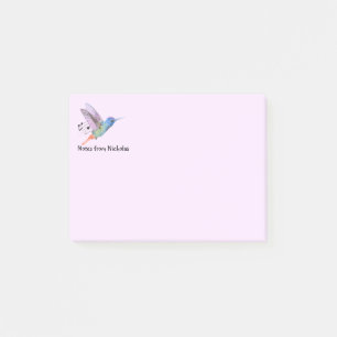Custom Name Fun Hummingbird Bird Nature Art Post-it Notes