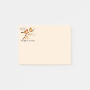 Custom Name Fun Sparrow Bird Nature Art Post-it Notes