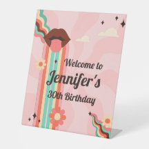 Custom Name, Funky Groovy Birthday Party
